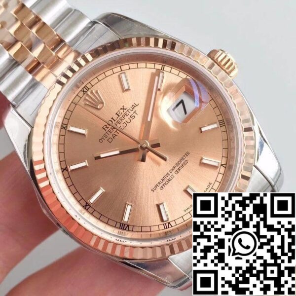 4 57 e821dc8a b9a7 4b9b 95c6 07f195ce8df6 Rolex Datejust 36mm 116234 AR Factory mehanske ure 1: 1 Najboljša izdaja švicarski ETA3135 Rose Gold Dial