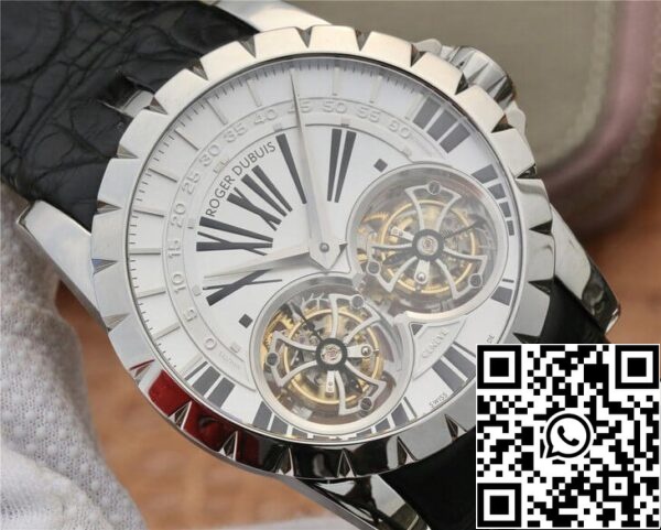 4 58 9698d733 7ade 405a 8e22 ba13125e2d20 Roger Dubuis Excalibur RDDBEX0250 1:1 Meilleure édition JB Factory Tourbillon Cadran Blanc