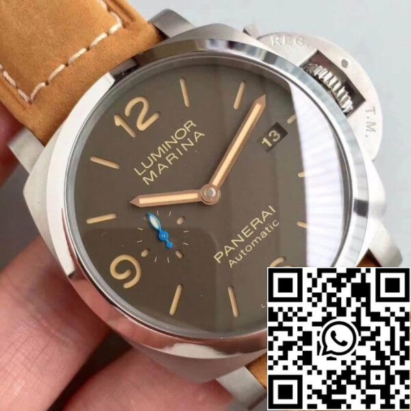 4 593 Panerai Luminor PAM1351 ZF Factory Zegarki męskie 1:1 Najlepsza edycja Szwajcarska ETA P9010 Brązowy skórzany pasek