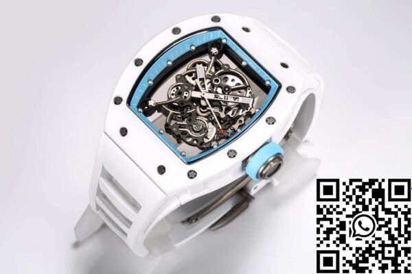 4 59 18aa604c 649d 4cc7 a5d6 e7c40244c592 Richard Mille RM-055 1:1 Best Edition BBR Factory Caixa em cerâmica branca