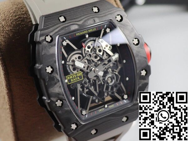 4 59 ddf192c6 63f1 44d1 90f7 7cfb022ac0ca Richard Mille RM035 1:1 Best Edition KV Factory V3 Fekete szénszálas tok Fekete szénszálas tok