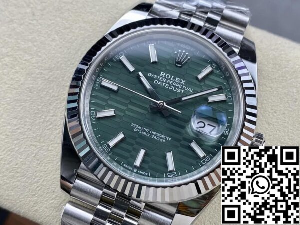 4 59 f8aa1560 6f24 4dc4 8c1f bf8d0c74ec39 Rolex Datejust 41 Mint Green Dial Автоматичен мъжки часовник 126334-0030 Най-доброто 1:1 издание CF