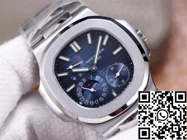 4 5 f62d64c4 b804 4dc8 99cb a4b66203f5b0 Patek Philippe Nautilus 5712/1A-001 1:1 Best Edition PF Factory kék számlap acél szíj svájci óramű