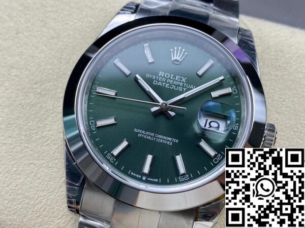 4 6 Rolex Datejust M126300-0019 41MM 1:1 Best Edition VS Factory Quadrante verde