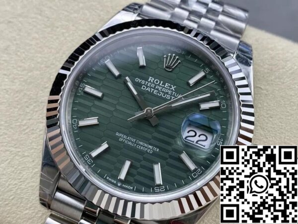 4 60 Rolex Datejust M126334-0030 41MM 1:1 Най-добро издание VS Фабрика зелен набор