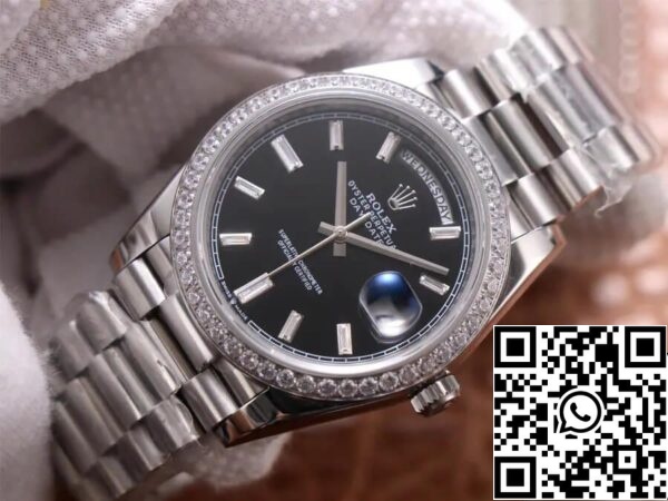 4 Rolex Day Date M228349RBR-0003 1:1 Paras painos EW Factory Musta soittaa