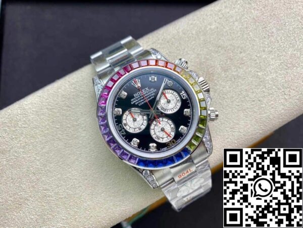 4 60 8cc8534d 5e5f 4acf 847c e8d1e75451f7 Rolex Daytona Cosmograph 116599 RBOW 1:1 Mejor Edición JH Factory Esfera Negra