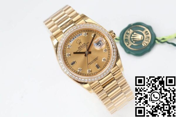 4 61 Rolex Day Date M128348RBR-0008 1:1 Best Edition EW Fabriek Diamond Dial