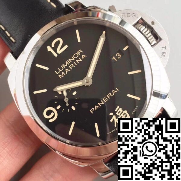 4 619 Panerai Luminor PAM498 VS Gyári Mechanikus órák 1:1 Best Edition svájci ETA P9000 fekete bőrszíjjal