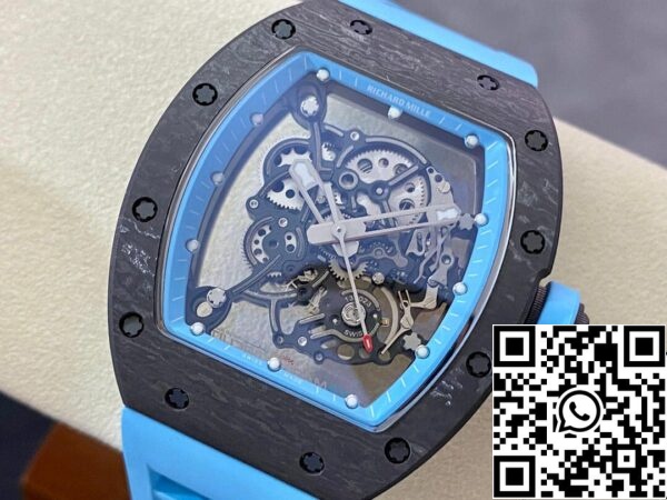 4 61 96f658c8 074f 4215 8222 111df9a45645 Richard Mille RM-055 1:1 Best Edition BBR Factory Cinturino Blu