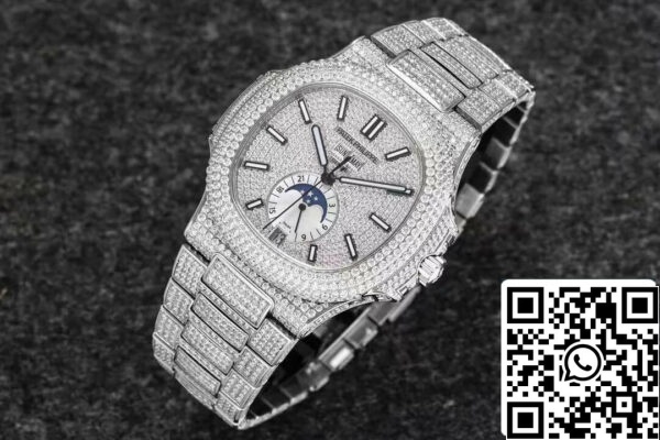 4 61 e8743b4c a5c8 4366 a388 faed070b68af Patek Philippe Nautilus 5726/1A-014 1:1 Best Edition R8 Factory Gypsophila Timantti Soittaa