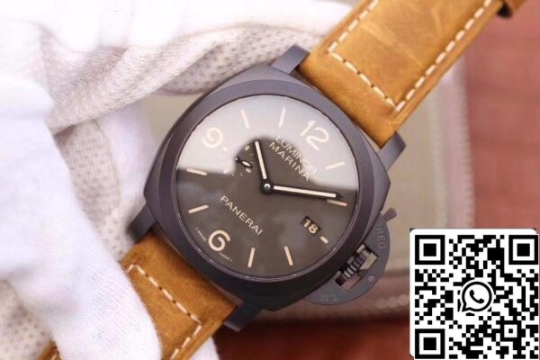 4 622 4 بانيراي بانيراي لومينور PAM386 PAM386 VS مصنع 1:1 أفضل إصدار سويسري ETA P9000 بميناء وعقارب رمادية فائقة الصقل