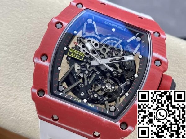 4 62 b88a5601 5c12 4ec2 b2b1 eaca2b798c28 Richard Mille RM35-02 1:1 Best Edition T+ Factory NTPT Fibra di carbonio Cinturino bianco