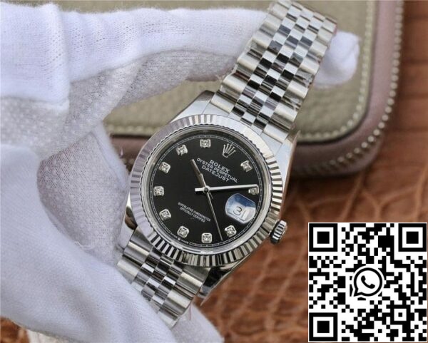 4 64 214659ea cfc0 4ef0 a95e a4acb7d2f3b7 Rolex Datejust M126234-0027 1:1 Best Edition GM gyári fekete számlapja