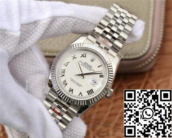 4 66 Rolex Datejust M126234-0025 1:1 Best Edition GM Factory valkoinen soittaa