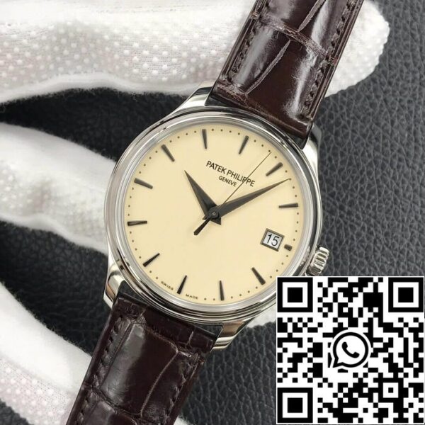 4 66 99039a7d d13e 4924 b518 78002d52d7fe Patek Philippe Calatrava 5227G-001 1:1 Best Edition 3K Fabriekslederen bandje