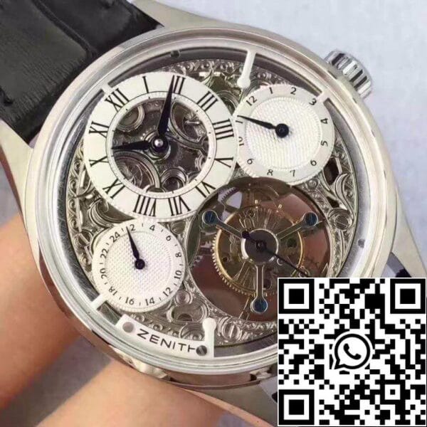 4 697 Zenith EP Calender Skeleton Tourbillon RG/LE 1:1 Най-добро издание Швейцарски турбийон