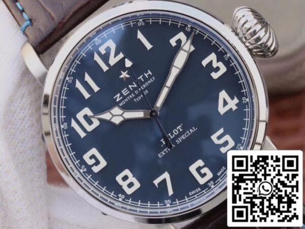 4 699 Zenith Pilot Type 20 Extra Special XF Factory 1:1 Best Edition Sveitsin ETA2824 Superlumed sininen kellotaulu ja viisarit