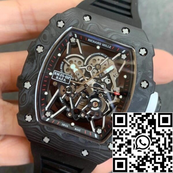 4 69 d8f4d026 8ad7 44a5 942e 4896b43f8ce8 Richard Mille RM035-02 1:1 Best Edition KV Factory Carbon Fiber Black Strap