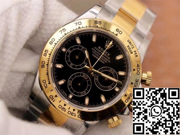 4 6 825dfec1 bca4 445d 9fa7 15b9486b7db4 Rolex Daytona Cosmograph M116503-0004 1:1 Best Edition Noob Factory Musta Dial Sveitsin ETA4130