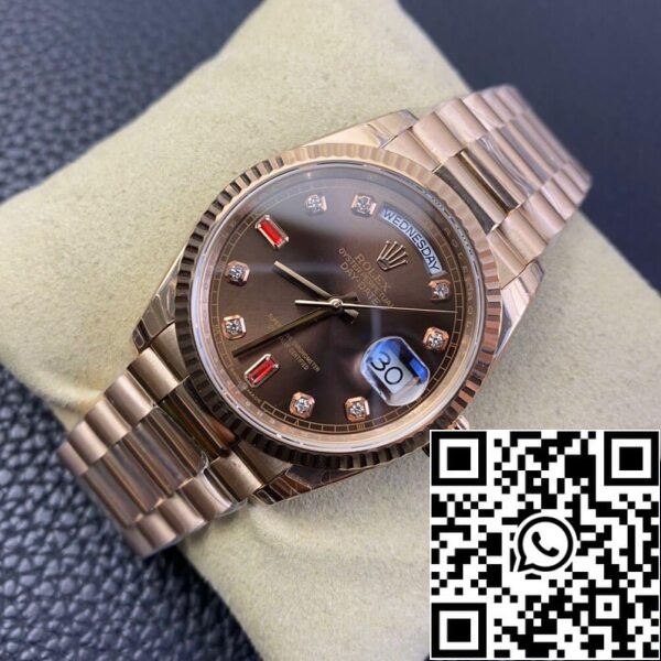 4 7 Rolex Day Date 118235 1:1 Best Edition EW Factory Quadrante Marrone