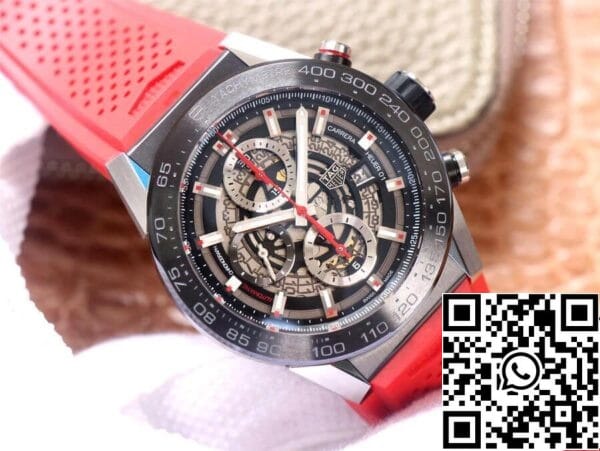 4 71 8eb4b823 6291 4546 887b 78e4521beef4 TAG Heuer Carrera CAR2A1Z.FT6050 1:1 Best Edition XF Factory Red Rubber Strap