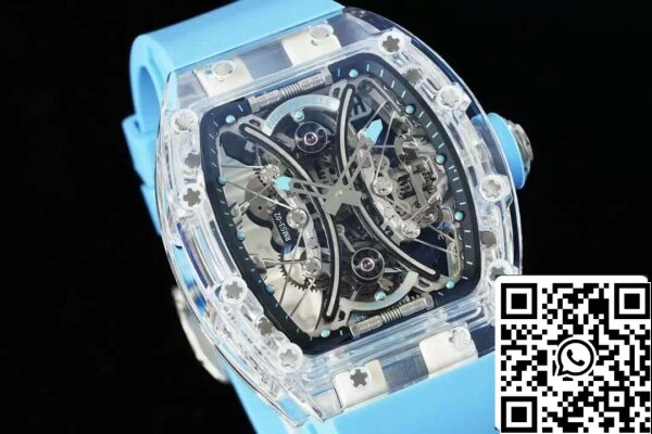 4 73 92df8bd1 0cdb 46d0 b5b5 662f6f94d96d Richard Mille RM053-02 Tourbillon 1:1 Best Edition RM Factory Correia de borracha azul