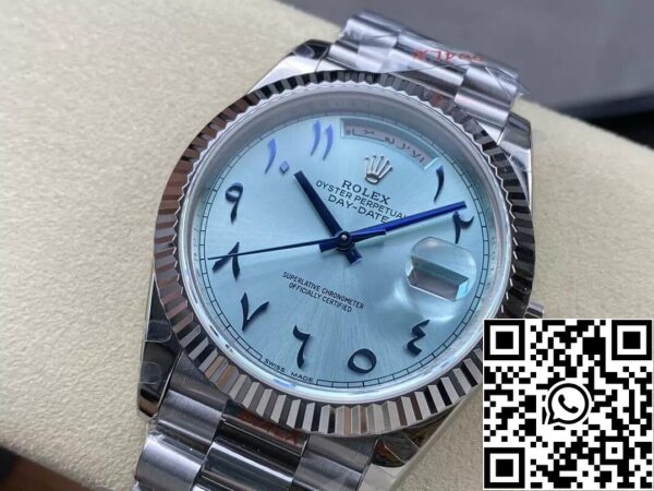 4 76 Rolex Day Date M228236 1:1 Най-доброто издание GM Factory V2 Близкия изток Blue Dial