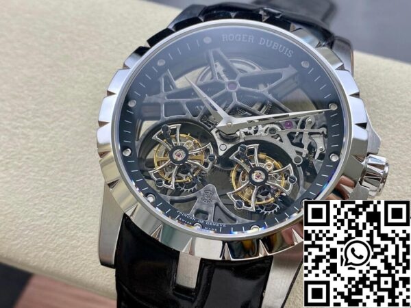 4 77 ba2fe3ae 612e 452b ae53 0fea77b5d3ed Roger Dubuis Excalibur RDDBEX0396 1:1 Mejor Edición YS Factory Esqueleto Doble Tourbillon Esfera