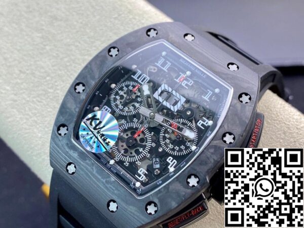 4 77 fd4f0f34 ed00 4a0a 851a 4220cba5f62c Richard Mille RM011 1:1 Best Edition KV Factory szénszálas fekete gumiszíj Richard Mille RM011 1:1 Best Edition KV Factory fekete gumiszíj