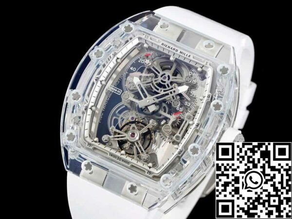 4 78 10fea1d6 67c8 4d30 b889 a63a58390cd2 Richard Mille RM 56-01 Tourbillon 1:1 Best Edition RM Factory Cinturino in gomma bianca