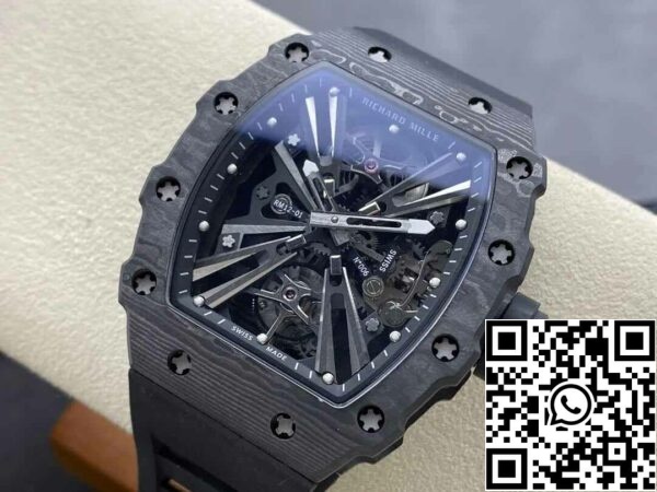 4 78 1af1dfe8 9d6f 497e a004 65a1376e32fd Richard Mille RM12-01 Tourbillon 1:1 Best Edition RM Factory Black Skeleton Dial