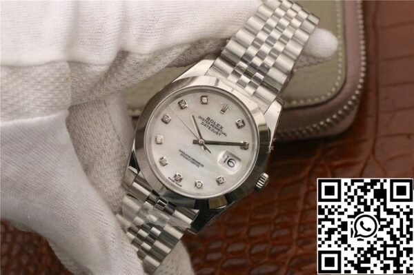 4 79 Rolex Datejust M126300 1:1 Best Edition EW Factory White Fritillary Dial