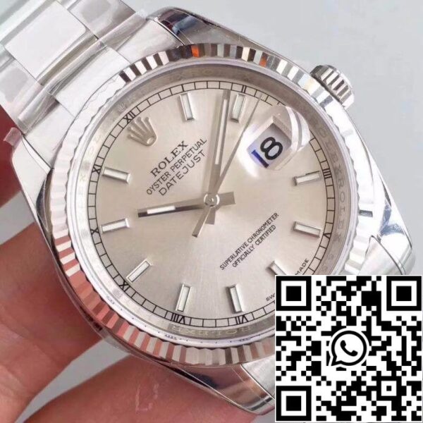 4 79 12a73dce c34b 46ca 8773 bf40901c0828 Rolex Datejust II 36mm 126334 AR Фабрика 1:1 Най-доброто издание швейцарски ETA3135 сребърен циферблат