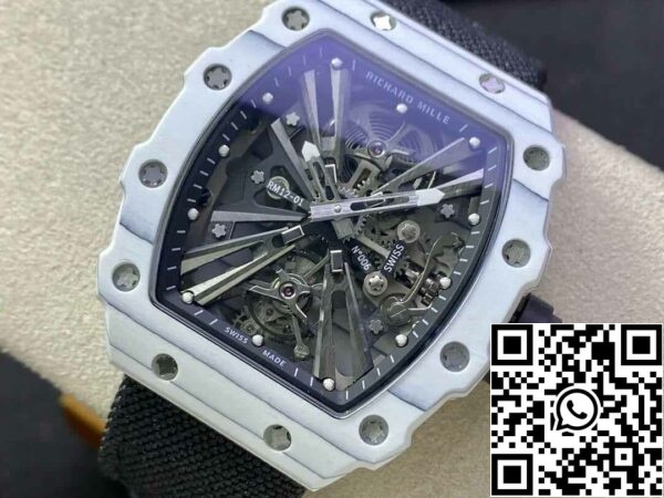 4 79 97957f17 4cc8 471e b570 bb861832b3a9 Richard Mille RM12-01 Tourbillon 1:1 Best Edition RM Factory White Carbon Fiber Case