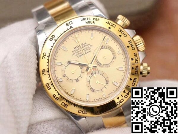 4 7 be4daa77 97cb 4b4f 8196 5c08e9d6a0e6 Rolex Daytona Cosmograph M116503-0003 1:1 Best Edition Noob Factory Gold Dial Swiss ETA4130