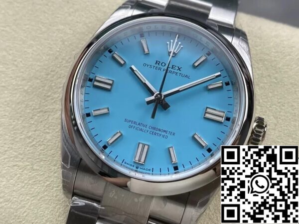 4 7 e56a1f49 f120 4f28 bdea 68774069c2f9 Rolex Oyster Perpetual M126000-0006 36MM 1: 1 Най-добро издание VS Фабрика тюркоазено син циферблат