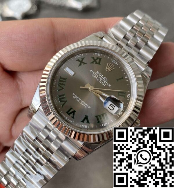 4 80 4fe17c92 8328 41ce 9b11 630c1a9699b7 Rolex Datejust M126334-0022 41MM 1:1 Najboljša izdaja VS Factory Green Dial