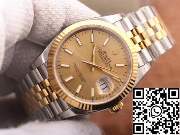 4 83 1a1fd820 6bec 4fef b26d e9cd2218fc3c Rolex Datejust M126233-0015 1:1 Best Edition EW Factory Champagne Dial Zwitserse ETA3235