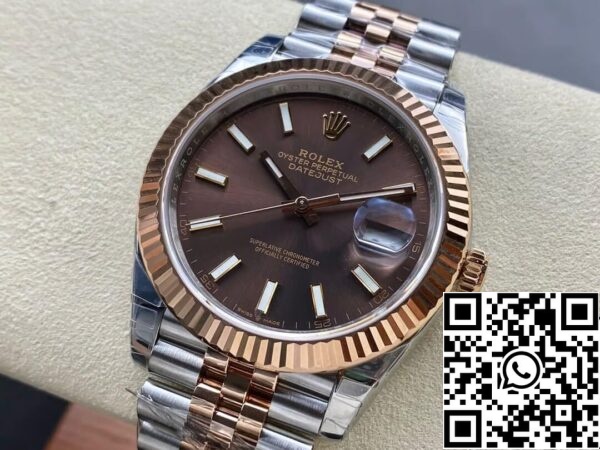 4 84 Rolex Datejust M126331-0002 1:1 Best Edition VS Factory Quadrante marrone