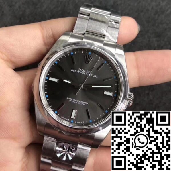 4 86 Rolex Oyster Perpetual 114300 39MM AR Фабрика 1:1 Най-доброто издание сив циферблат