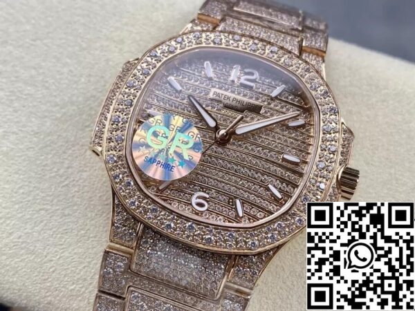 4 8 0f7ad62d e52c 47e8 9d56 9d9128b2b823 Patek Philippe Aquanaut 7118/1450R-001 1:1 Beste Editie GR Fabriek Goud Diamanten Wijzerplaat