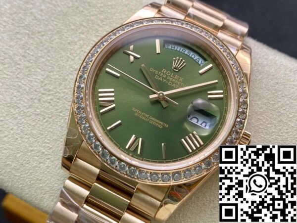 4 8 50eda699 6d84 44d4 a7ec 192eae8c56ca Rolex Day Date M228345RBR-0011 1:1 Най-добро издание EW Фабрика зелен циферблат