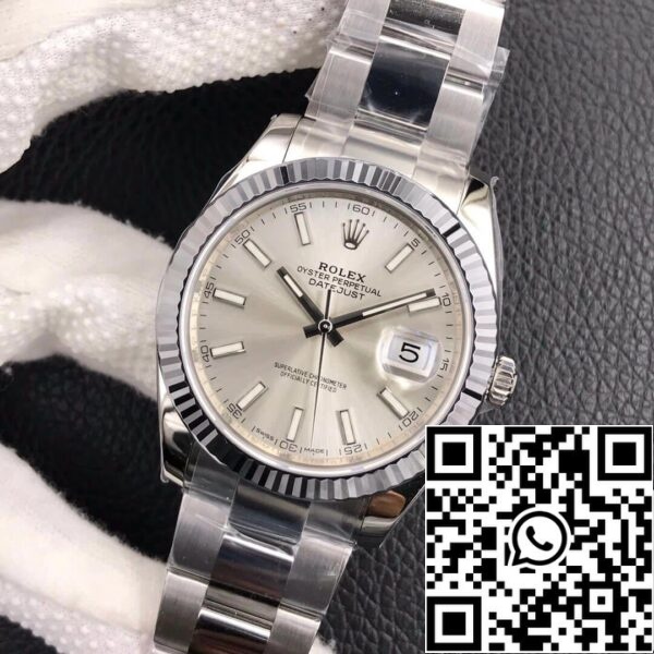 4 8 62f5a901 9068 4f69 bce3 643fff7e609b Rolex Datejust M126334-0003 1:1 Best Edition VS Factory ezüst számlap