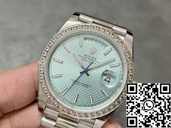 4 8 acd9c361 f521 4e22 98f9 d237830932cf Rolex Day Date 228236 1:1 Best Edition GM Factory V2 Tegengewicht Versie Blauwe Wijzerplaat