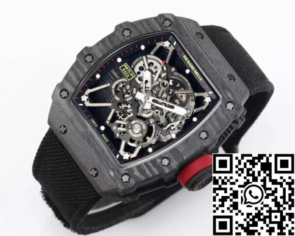 4 90 995113fa 71e9 429e 91cc fa0a574faddc Richard Mille RM35-01 1:1 Best Edition BBR Factory Caixa preta em fibra de carbono