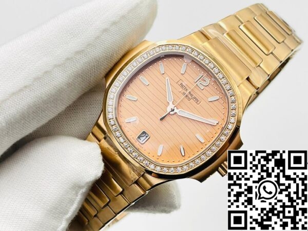 4 91 Patek Philippe Nautilus Női 7118/1200R-010 1:1 Best Edition 3K gyári rózsaarany 1:1 Best Edition 3K gyári rózsaarany