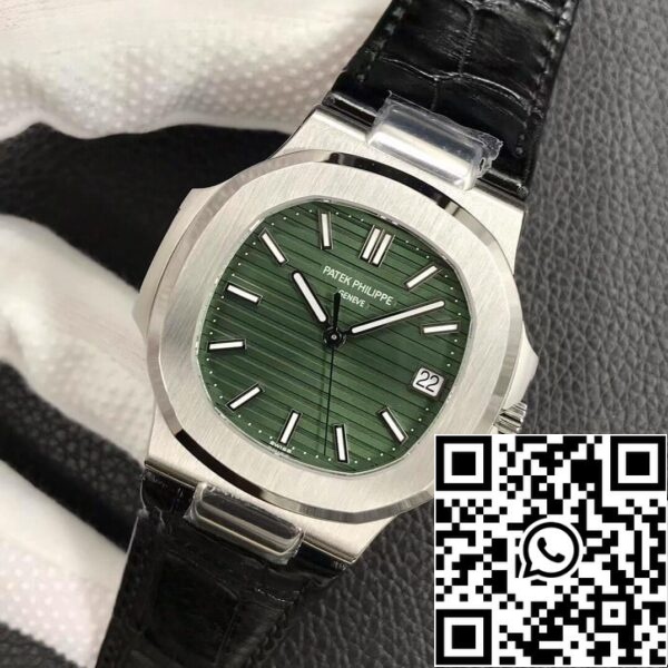 4 92 Patek Philippe Nautilus 5711/1A-014 1:1 Mejor edición 3K Factory Esfera verde oliva