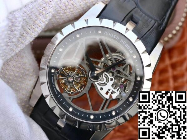 4 93 8f5b6c3e ee6c 4525 8810 013d77814262 Roger Dubuis Excalibur RDDBEX0393 1:1 Best Edition JB Factory Tourbillon Skeleton számlapja