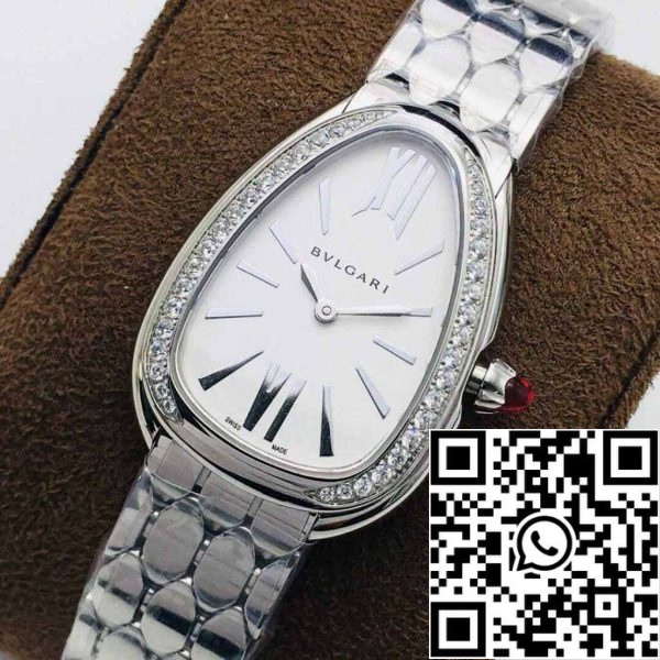 4 94 1734adee 7c1f 41d3 9b3d ecd4dc4f049a Bvlgari Serpenti 103361 1:1 Best Edition BV Fabriek Zilver Witte Wijzerplaat